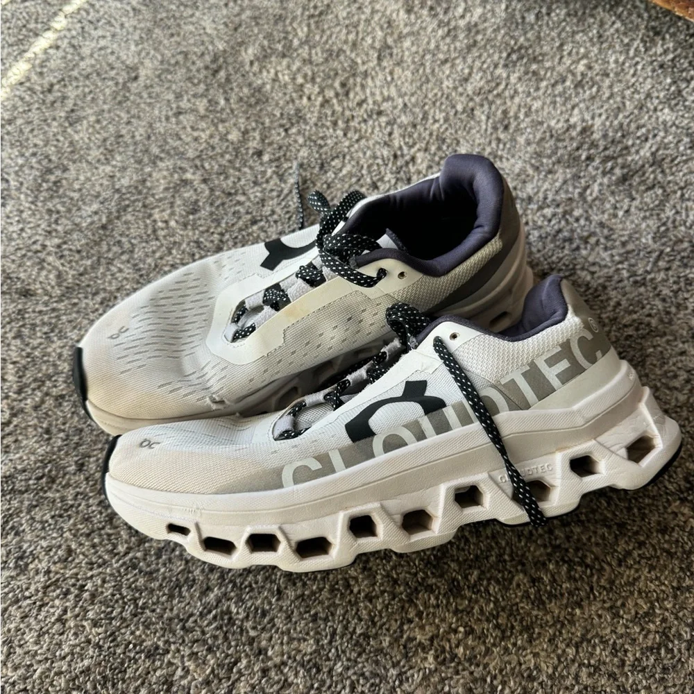 On Running Cloudtec White and Black Sneakers - Picture 2 of 7